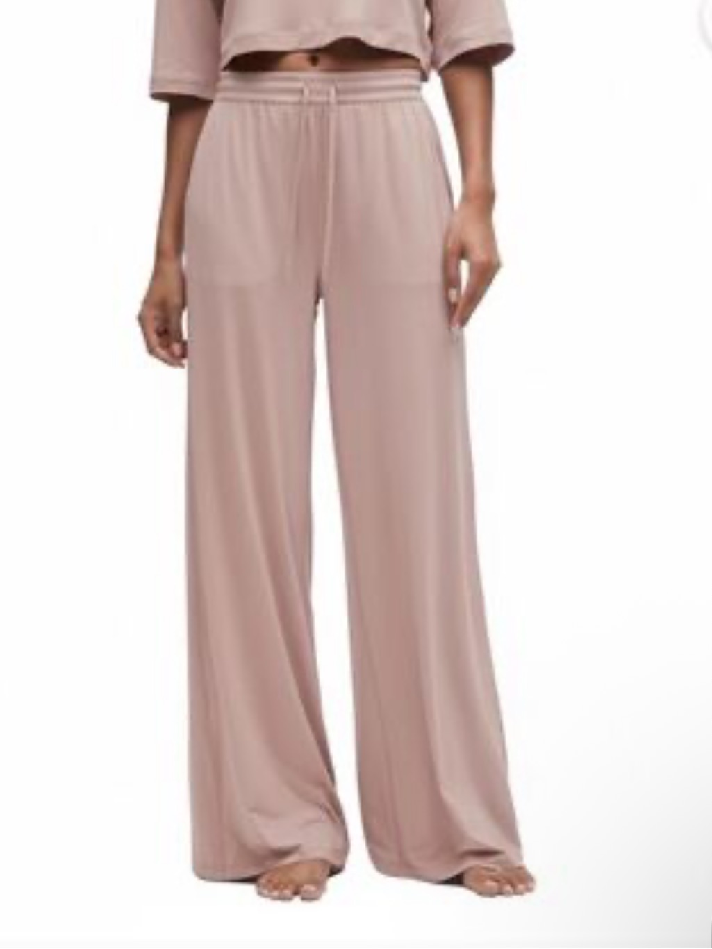Lululemon Athletica Wide-Leg Lounge Pants In Blush Pink